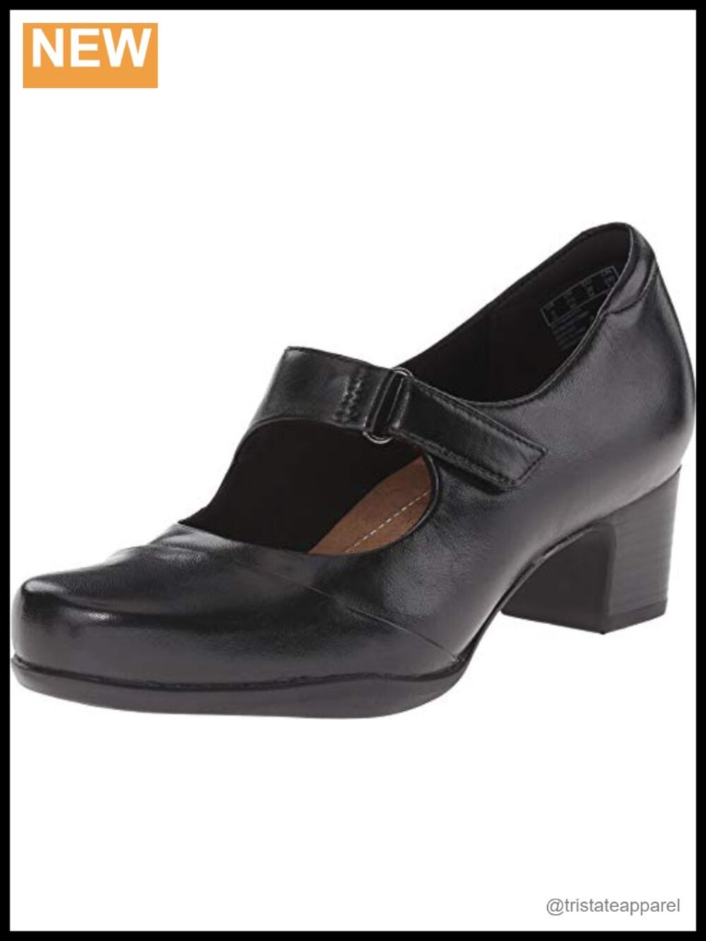 Leather Mid-Heel Dress Pump with Cushioned Footbed